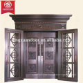 Commercial or Residential House Bronze Door, Simple Modern Design Double-leaf Swing Copper Clad Door